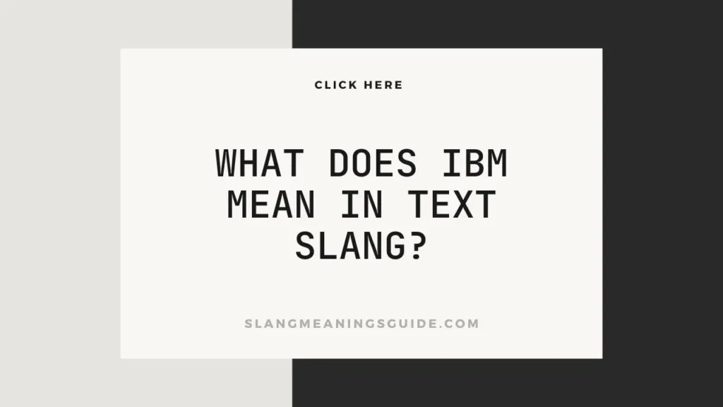 What Does IBM Mean