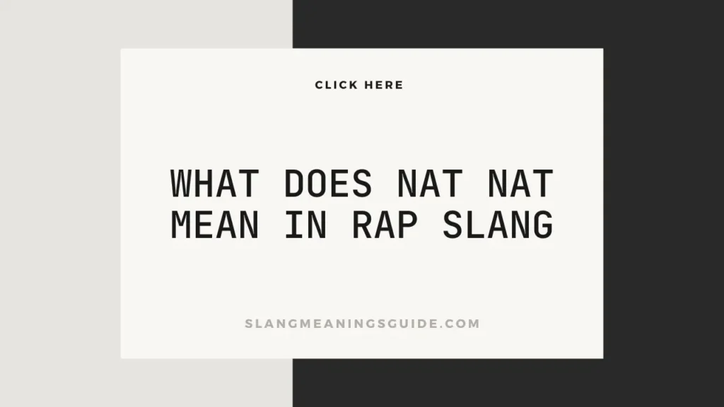 NAT Mean In Rap Slang