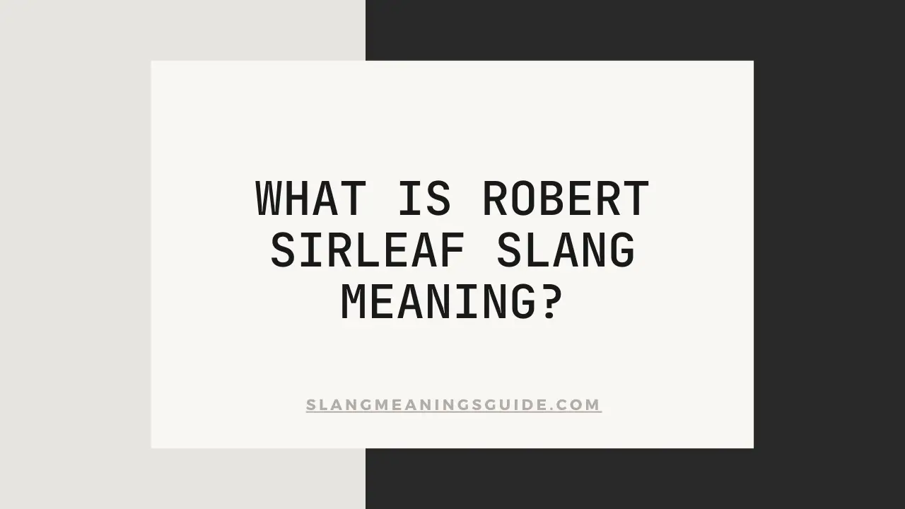 robert sirleaf slang meaning