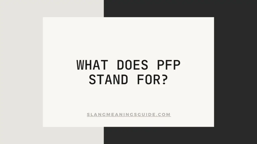 What Does PFP Stand for