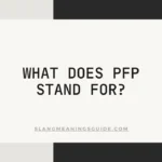 What Does PFP Stand for